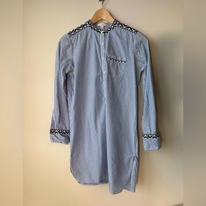 J Crew Tunic with embroidered details
